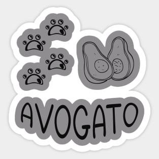 funny meow avogato cat Sticker